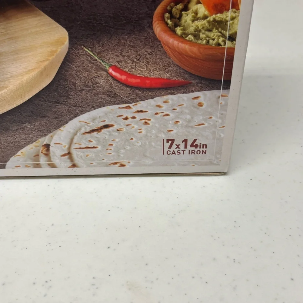 Parini Cast Iron Fajita Skillet Set Wood Trivet NWT